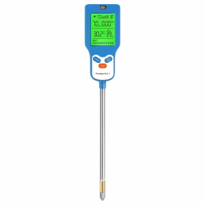 Medidor de suelo portátil 6 en 1 - Fertilidad Temp Luz Humedad Jardineria