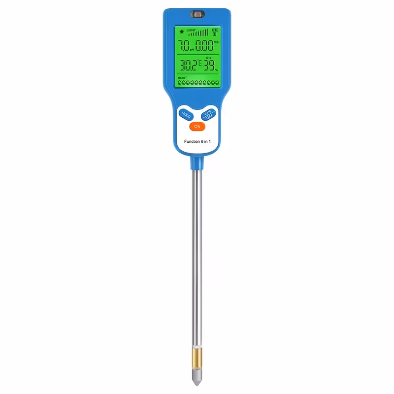 Medidor de suelo portátil 6 en 1 - Fertilidad Temp Luz Humedad Jardineria